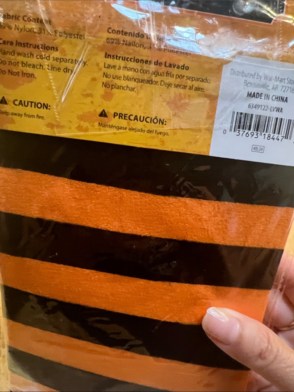 #3031**Halloween Women's Orange and Black Striped Witch Tights - Unbranded - Picture 5 of 17